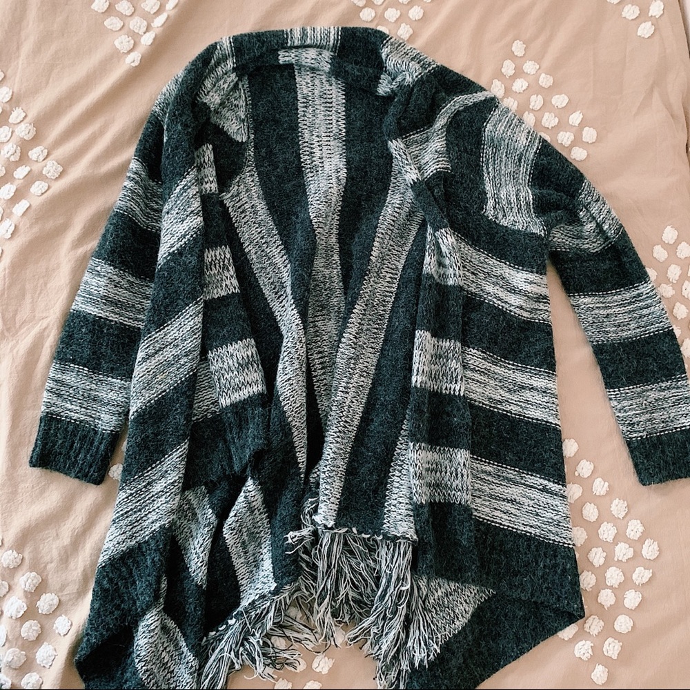 Trapeze Fringe Cardigan